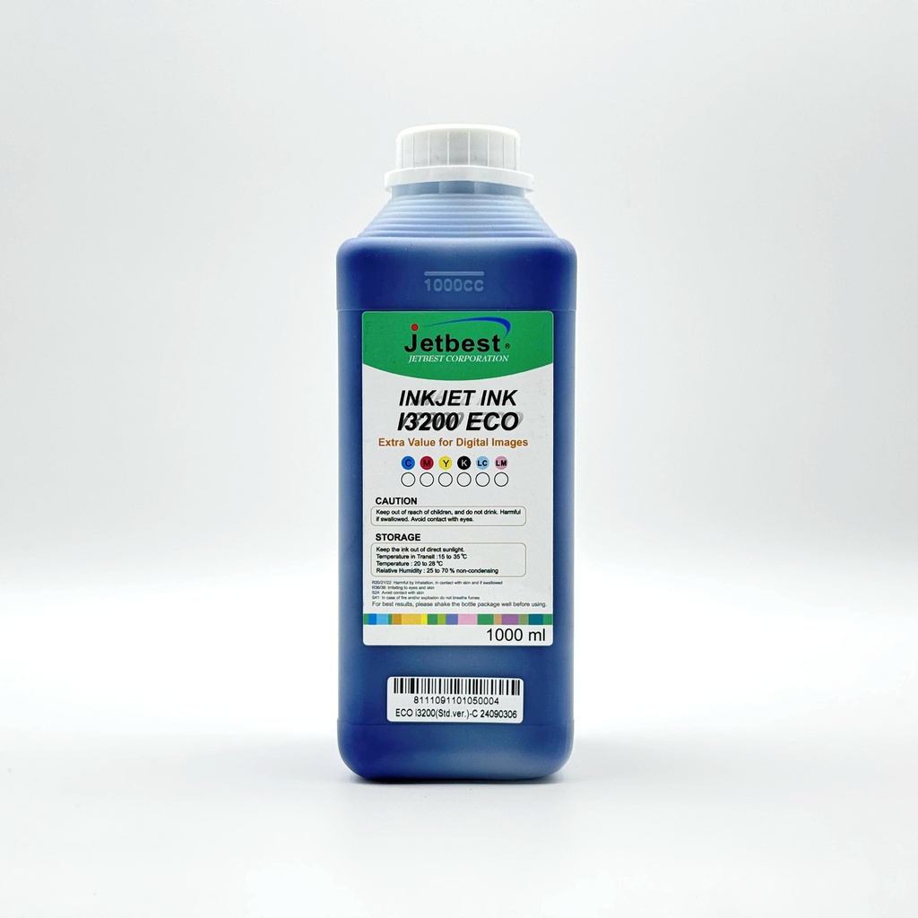 Jetbest Tinta Eco Solvente Cyan para cabezal i3200 1lt