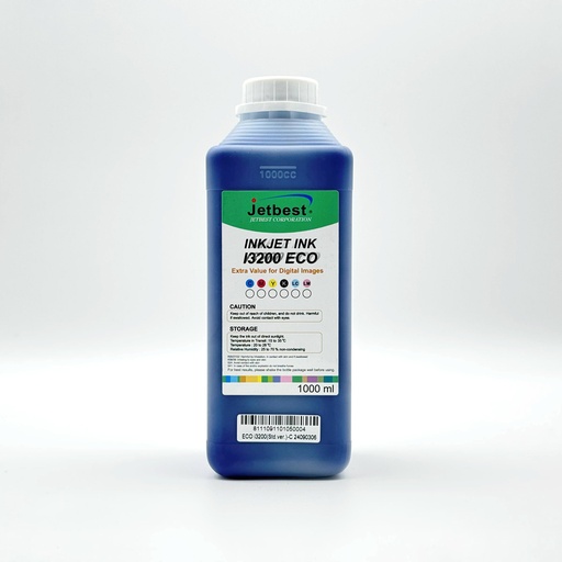 Jetbest Tinta Eco Solvente Cyan para cabezal i3200 1lt