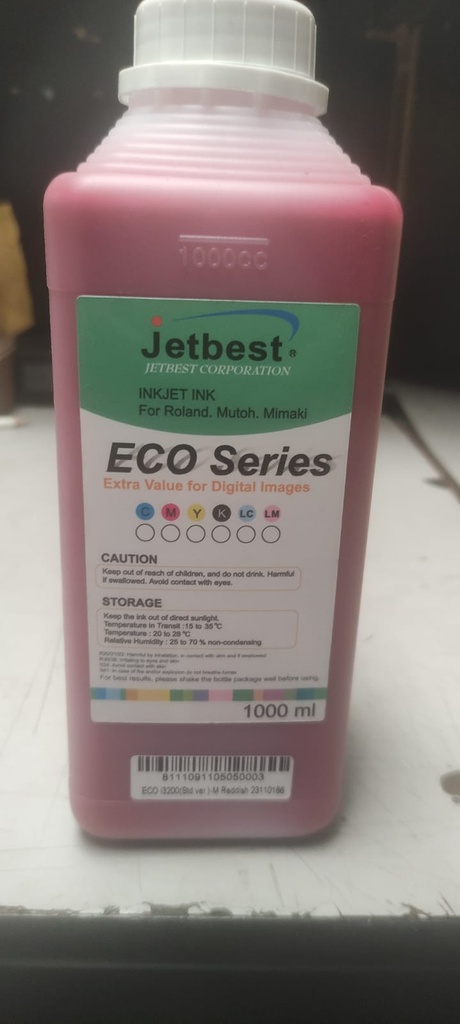 Jetbest Tinta Eco Solvente Magenta para cabezal i3200 1lt