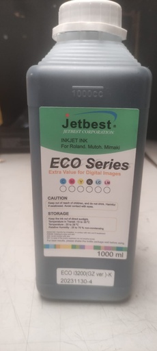 Jetbest Tinta Eco Solvente Negro para cabezal i3200 1lt