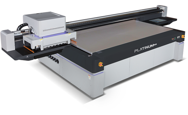 Impresora UV Maxjet Platinum KC2512 cama plana 2.5mx1.25m, cabezales Konica Minolta KM1024A de 6pl o Ricoh Gen6 de 5pl