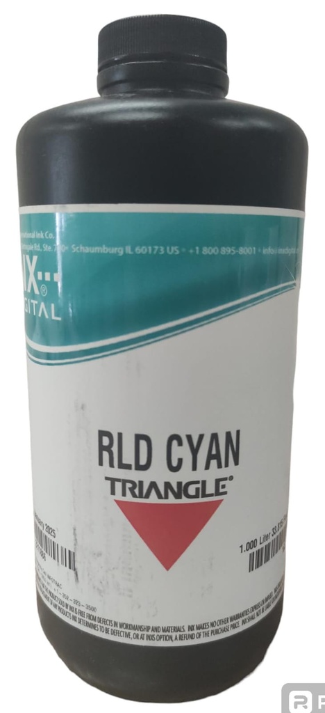 Tinta Triangle UV RLD Cyan 1lt Cabezales KM1024i/a y Ricoh GEN5/6