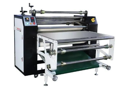 Grafitek Calandra EST2-1721 H con mesa 1.60m ancho de transferencia, 3 pares de rodillos de alimentaciòn + alineaciòn automàtica + barra neumàtica + upgrade 1 roller to air shaft