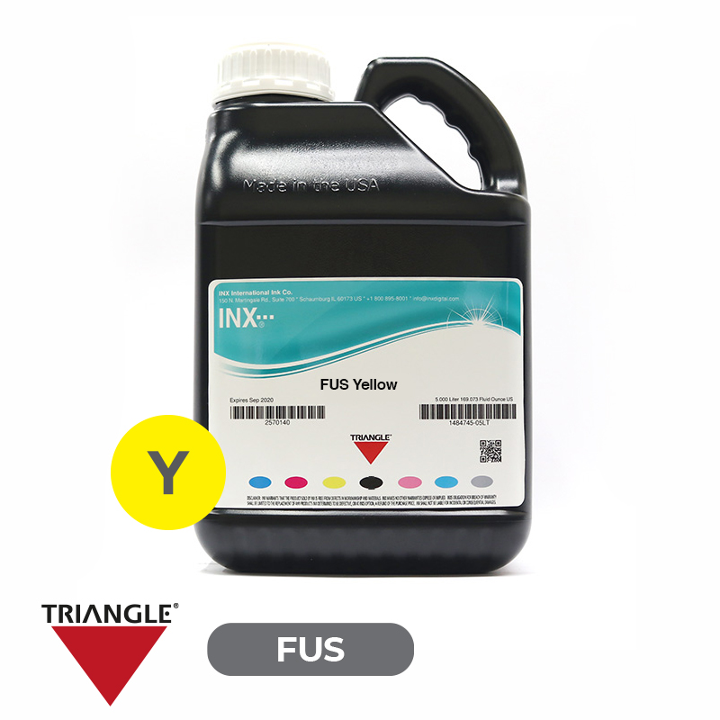 Tinta Triangle UV FUS Yellow 5lts Cabezales con tamaño de gota de 14-50 Picolitros