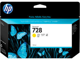 HP CARTUCHO TINTA 728 AMARILLO DESIGNJET T730/T830 MFP130ML (F9J65A)