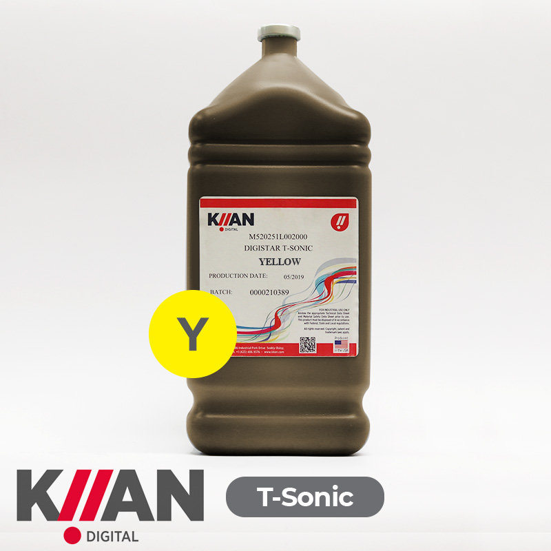 Tinta para sublimación KIIAN T-SONIC Yellow compatible con cabezales Panasonic (Mimaki TS300P-1800) 2 Lts