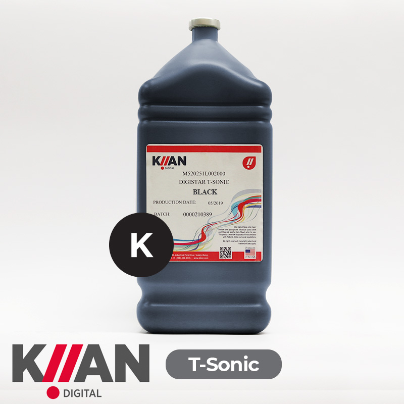 Tinta para sublimación KIIAN T-SONIC Black compatible con cabezales Panasonic (Mimaki TS300P-1800) 2 Lts