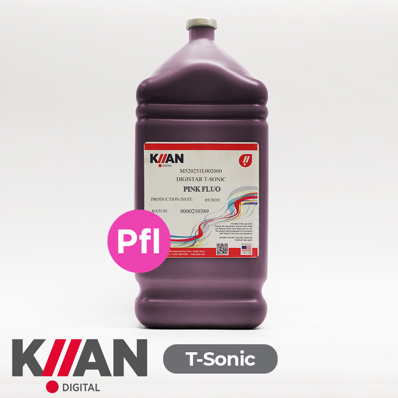 Tinta para sublimación KIIAN T-SONIC Pink Fluo compatible con cabezales Panasonic (Mimaki TS300P-1800) 2 Lts Chip SB410