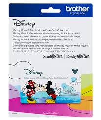 Cartilla de patrones Disney Mickey &amp; Minnie Mouse para cortadora Brother    [CADSNP01]