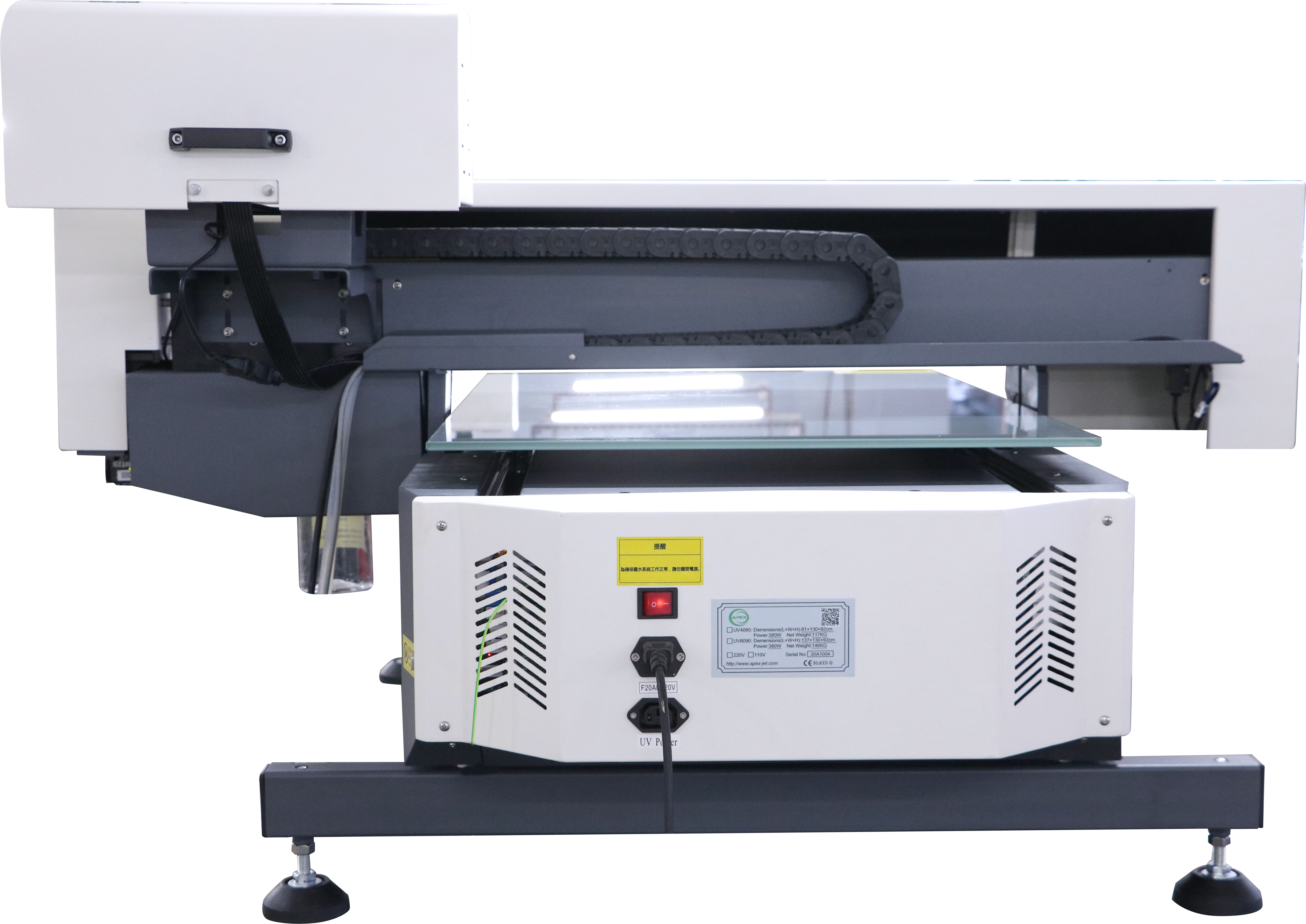 Impresora UV6090 CMYK+BLANCO 60cmX90cm 1 cabezal Epson DX5